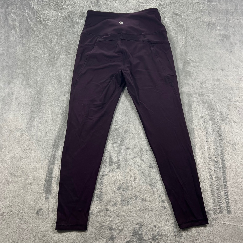 GOTTEX Studio‎ Leggings Women Size Small Purple Good High Waist Side Pockets 7/8